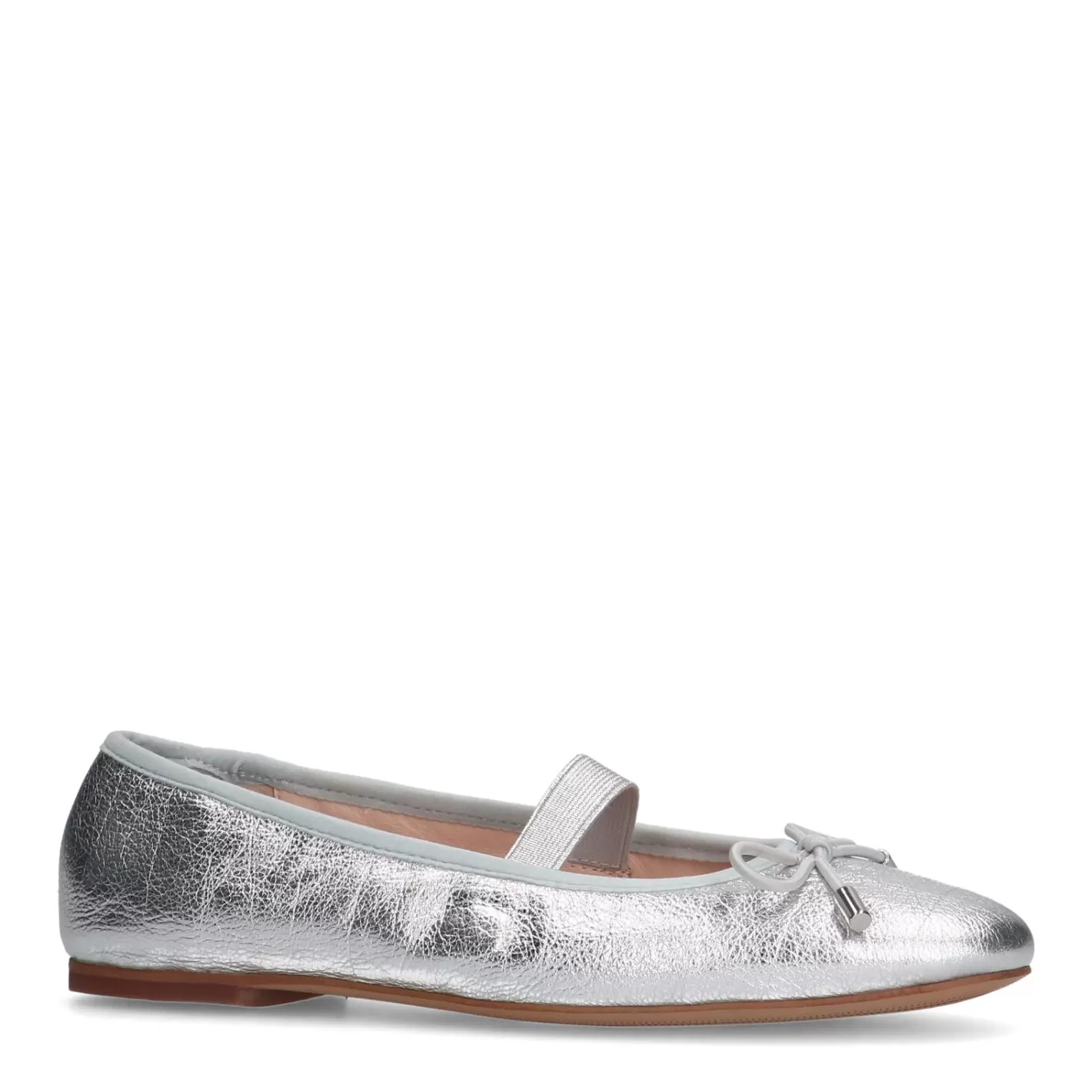 Ballerines Metallisees Avec Noeud - Argente<Sacha Best Sale