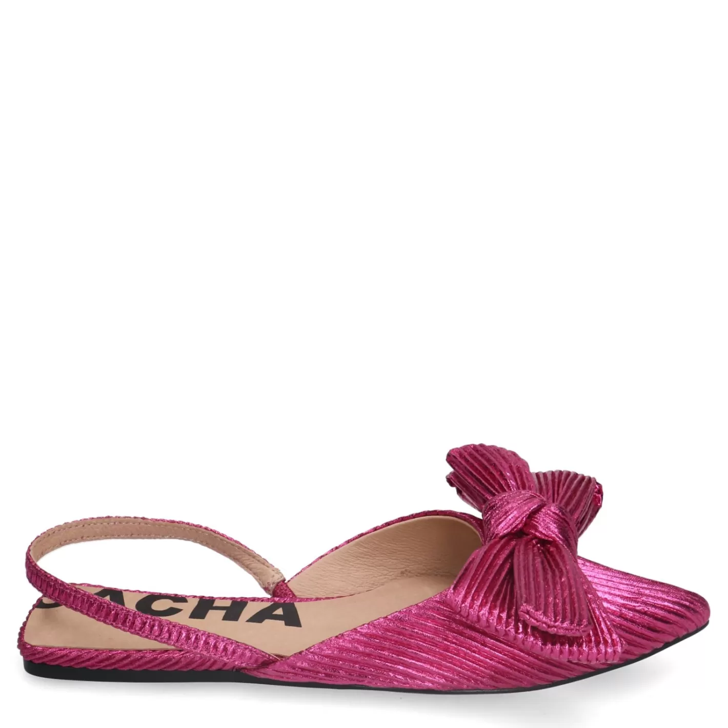 Ballerines Metallisees Avec Noeud - Rose<Sacha Cheap