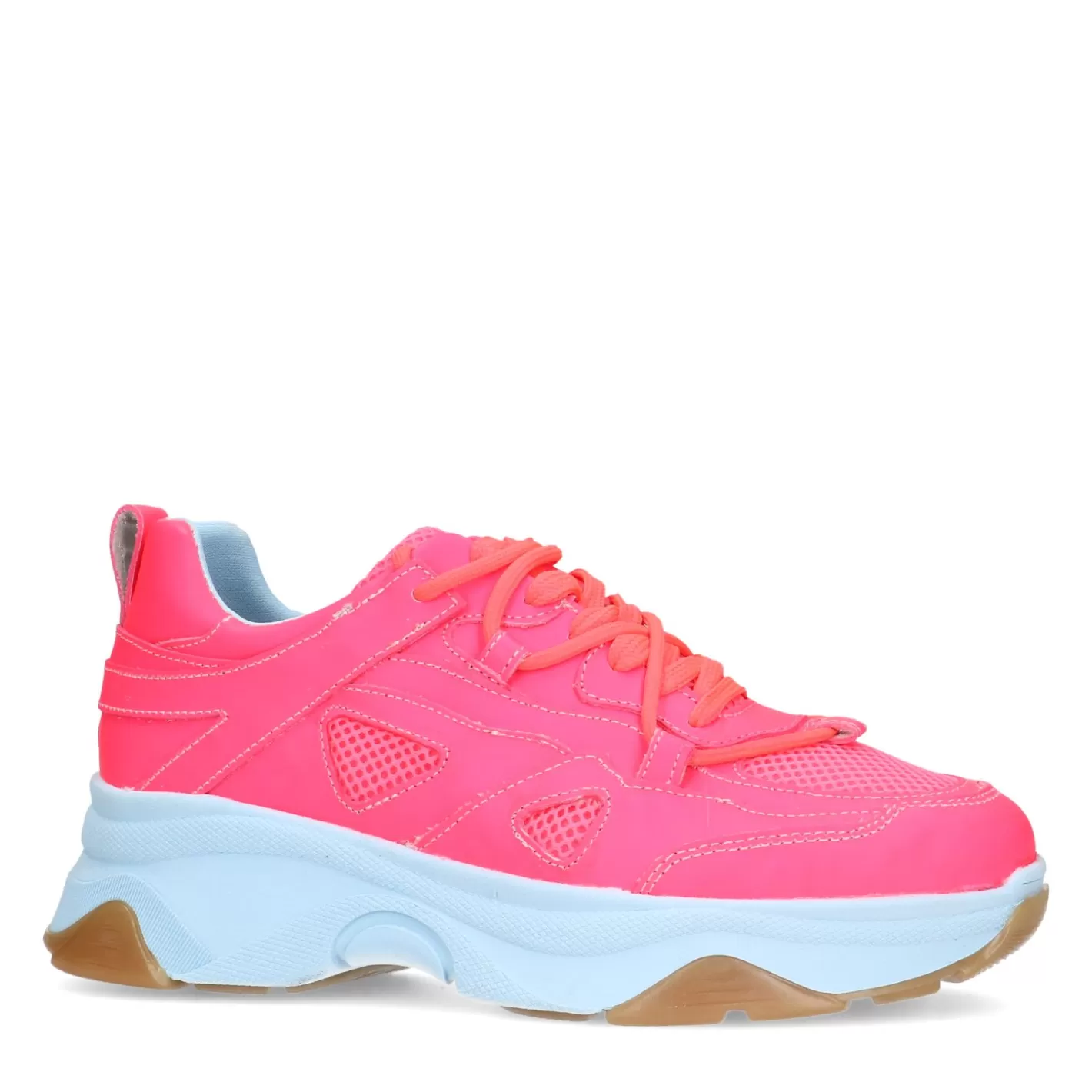 Baskets A Plateforme En Cuir Avec Semelle Coloree - Rose<Sacha Sale