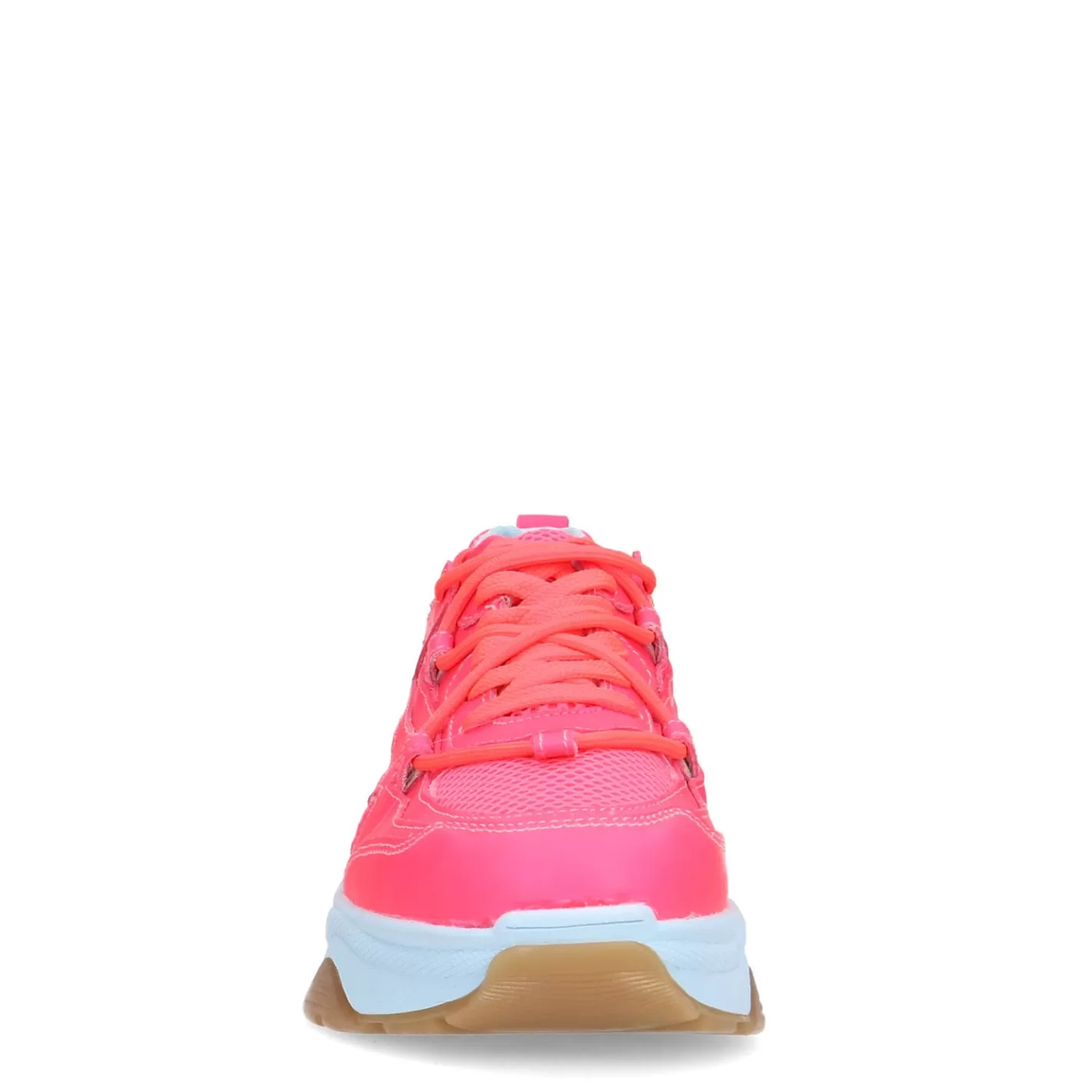 Baskets A Plateforme En Cuir Avec Semelle Coloree - Rose<Sacha Sale