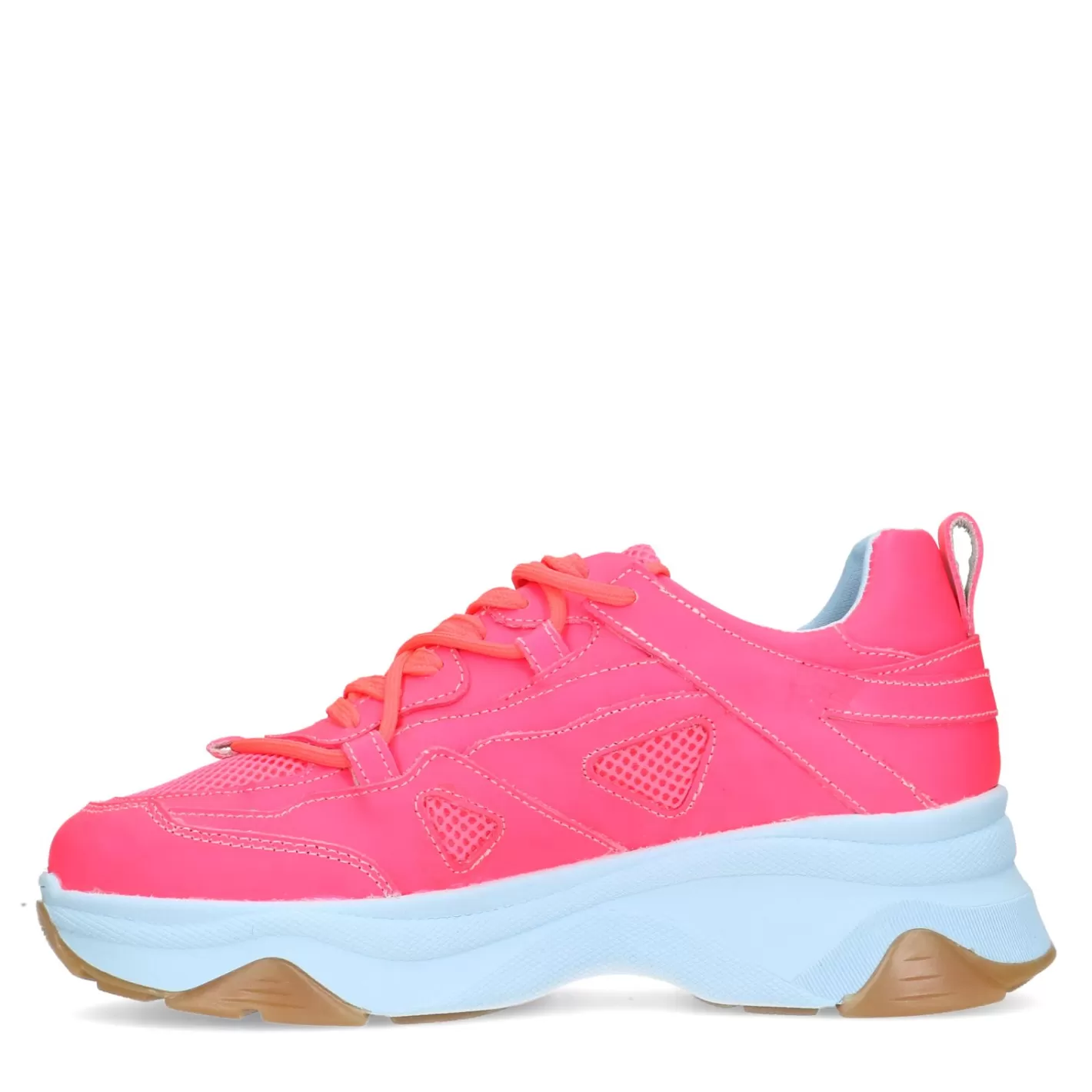Baskets A Plateforme En Cuir Avec Semelle Coloree - Rose<Sacha Sale