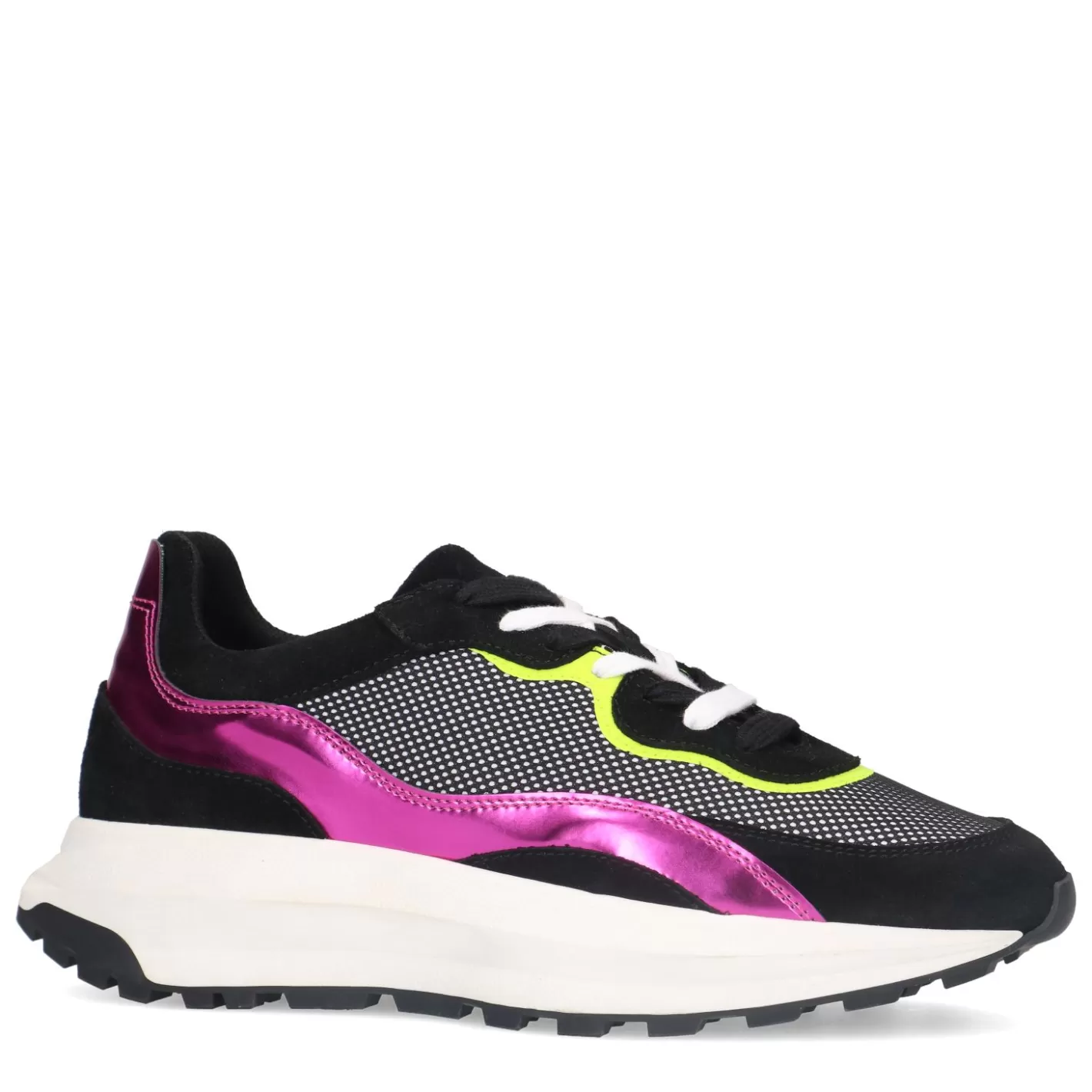 Baskets Avec Details Colores - Noir<Sacha Sale