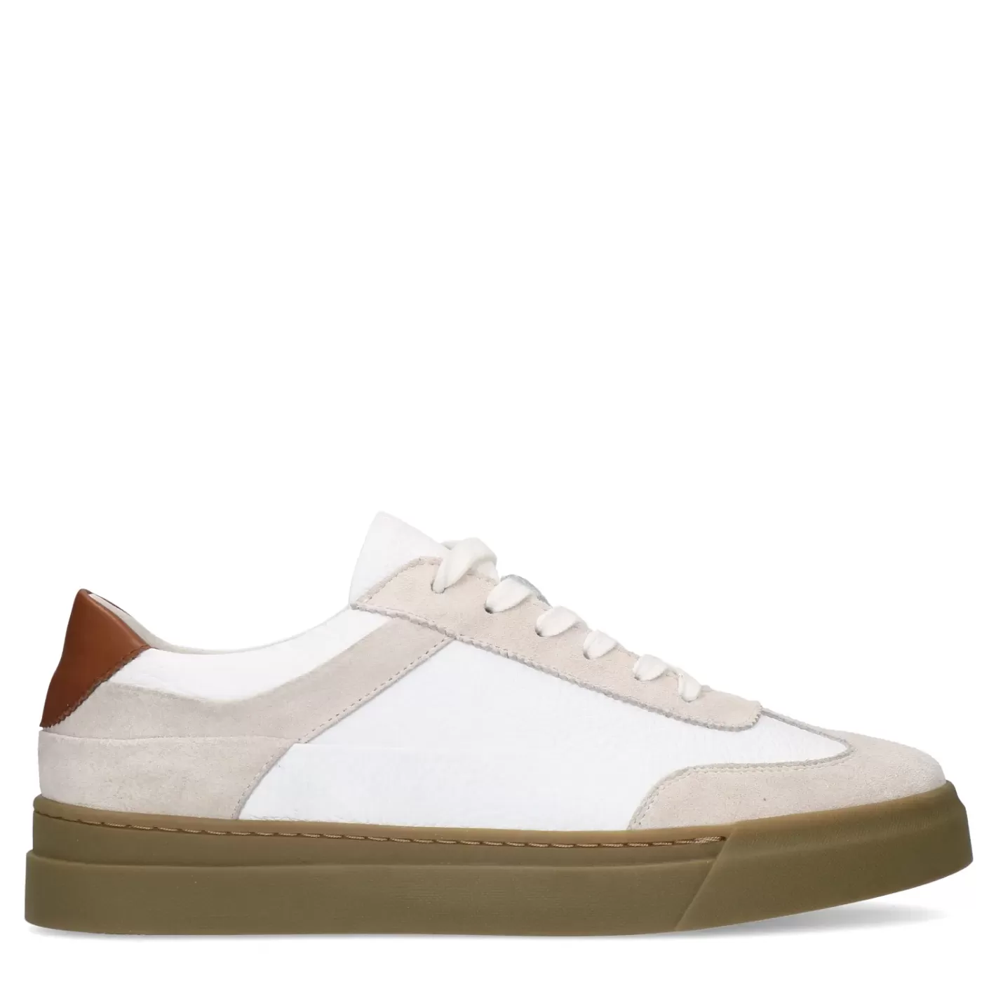 Baskets Avec Details En Daim - Blanc<Sacha Clearance