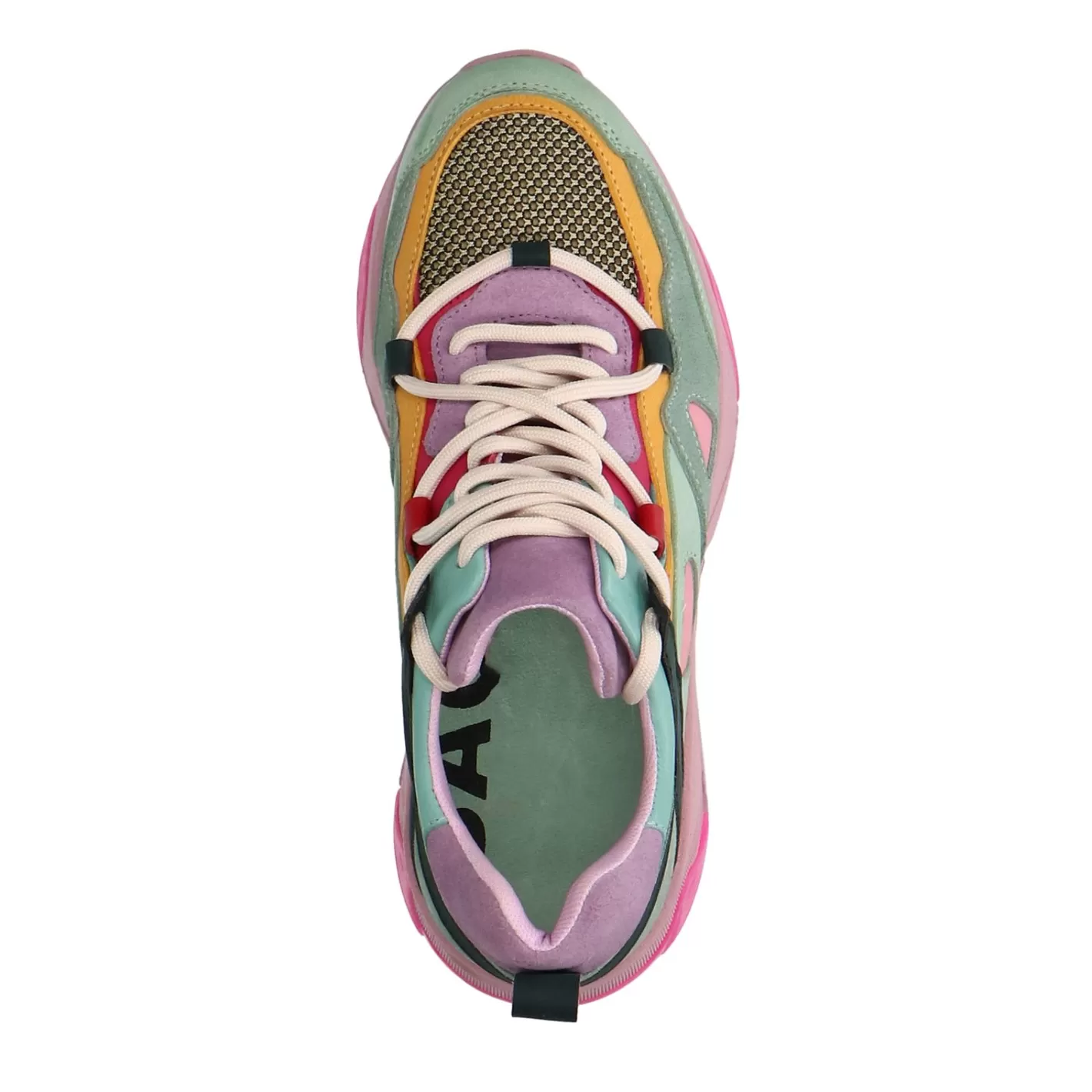 Baskets Cuir A Plateforme Avec Semelle Coloree - Multicolore<Sacha Outlet