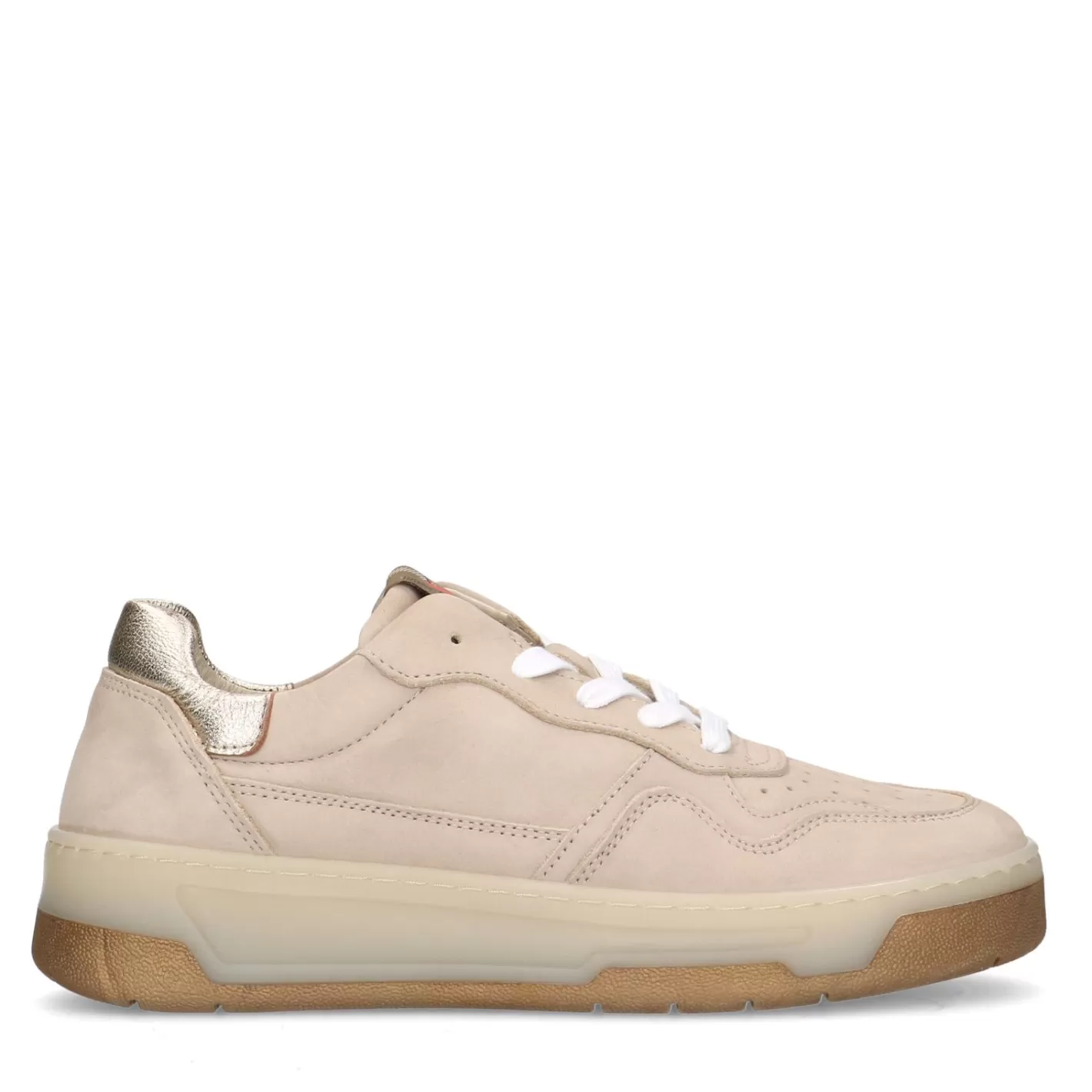 Baskets En Cuir Avec Details - Beige<Sacha Shop