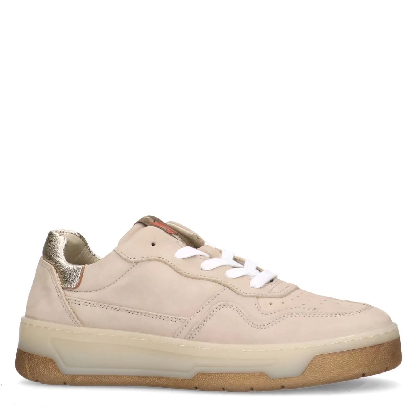 Baskets En Cuir Avec Details - Beige<Sacha Shop