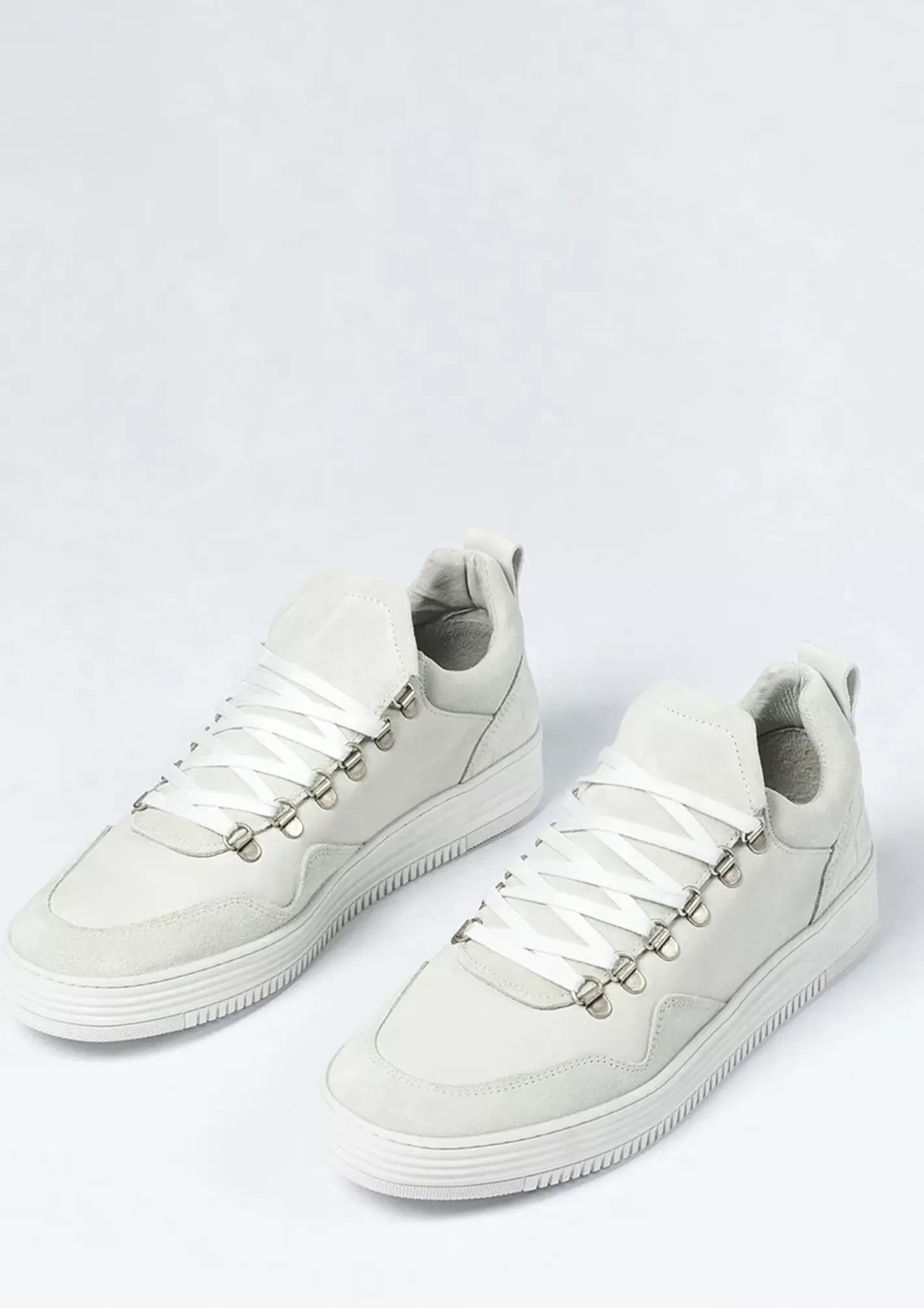 Baskets En Daim - Blanc<Sacha Fashion