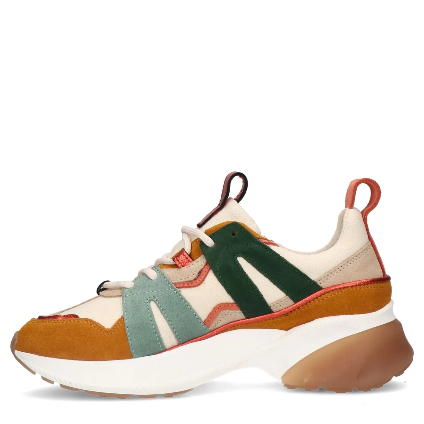 Baskets En Daim Avec Details Colores - Marron<Sacha Online