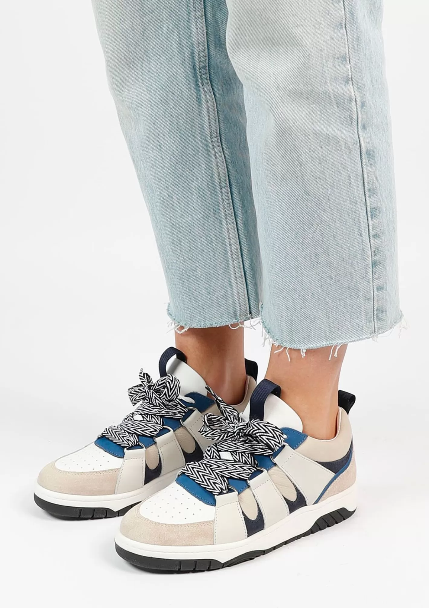 Baskets En Daim Avec Gros Lacets - Bleu<Sacha Sale