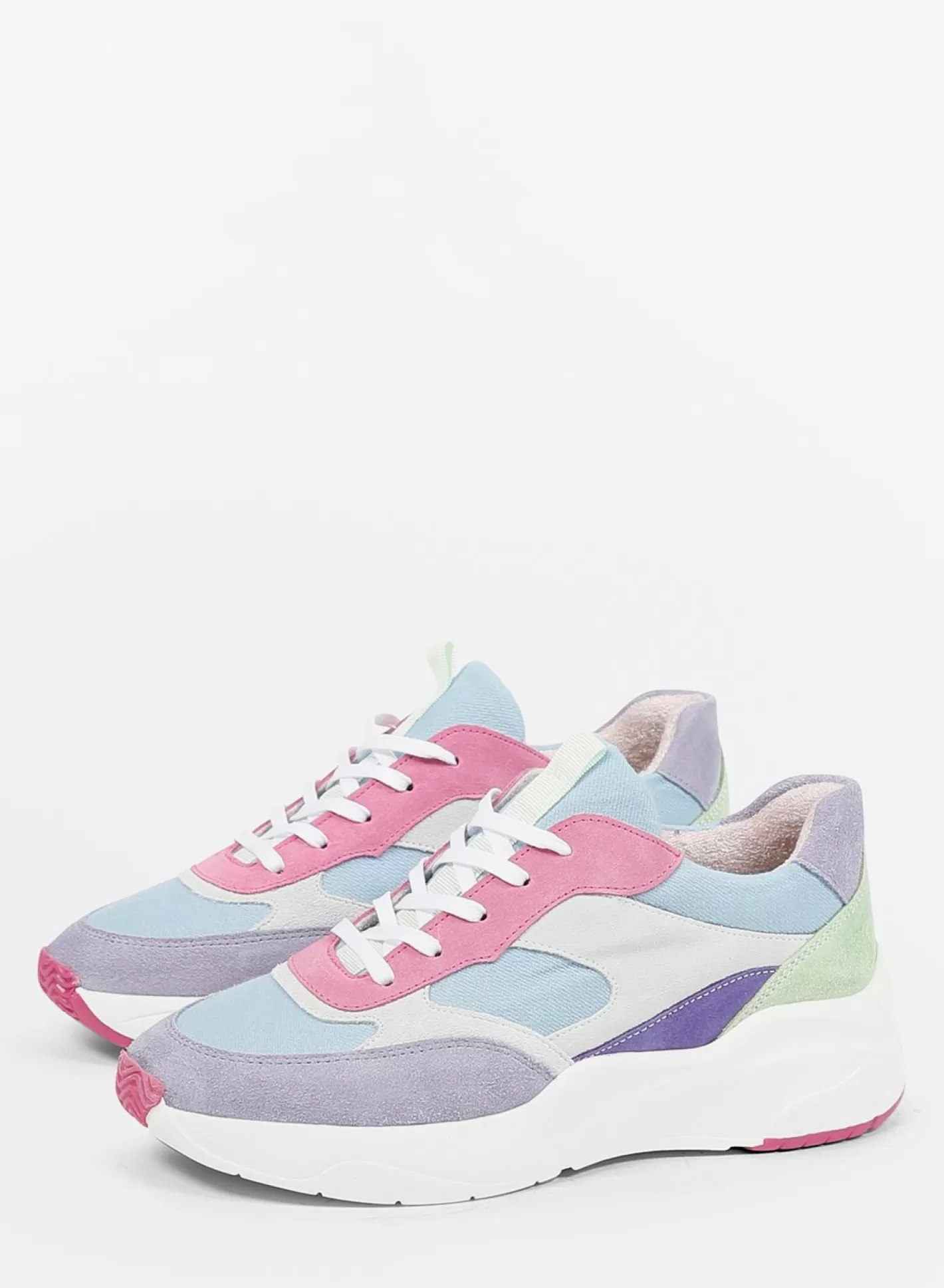 Baskets En Daim Multicolores - Bleu<Sacha Store