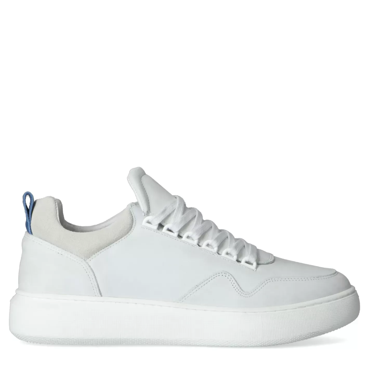 Baskets En Nubuck Avec Detail - Blanc<Sacha Cheap