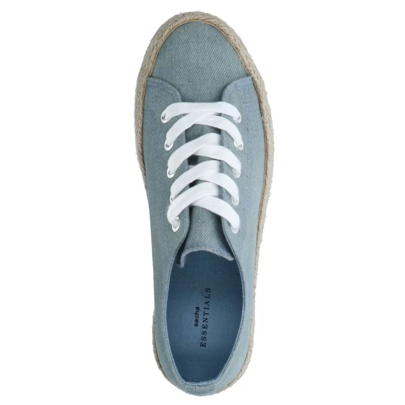 Baskets En Textile Avec Semelle En Corde - Bleu<Sacha New