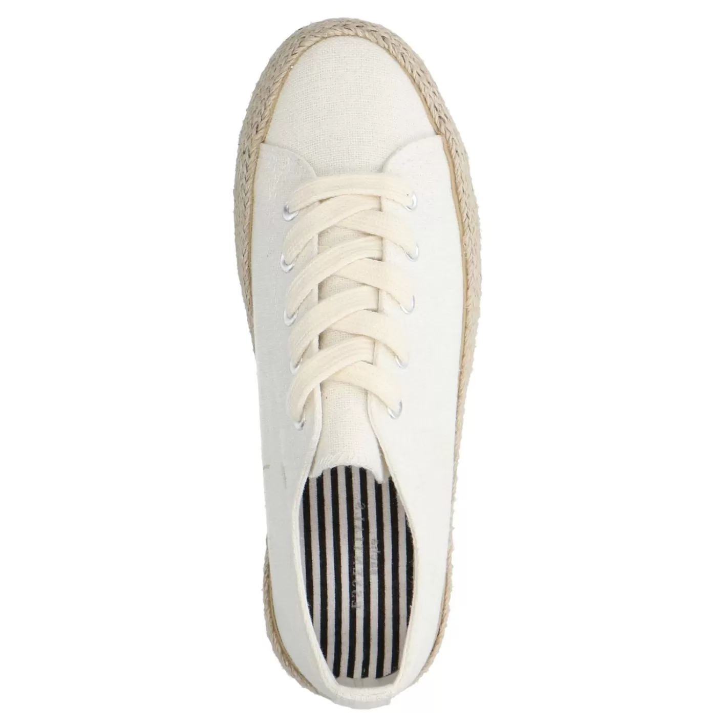 Baskets En Toile Avec Semelle En Corde - Blanc Casse<Sacha Fashion