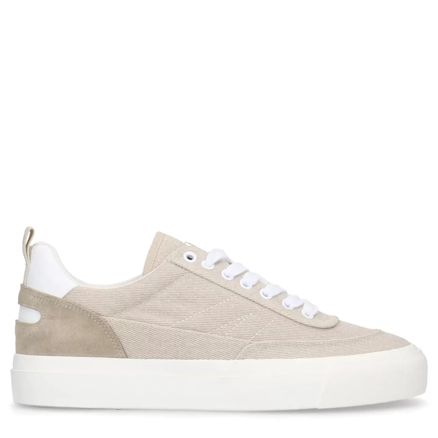 Baskets Goliath En Textile Et Daim - Beige<Sacha Fashion