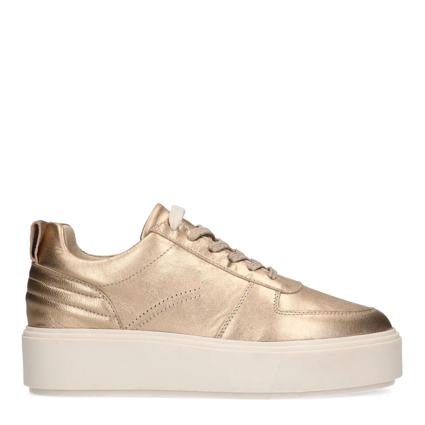 Baskets Metallisees En Cuir - Dore<Sacha Best Sale