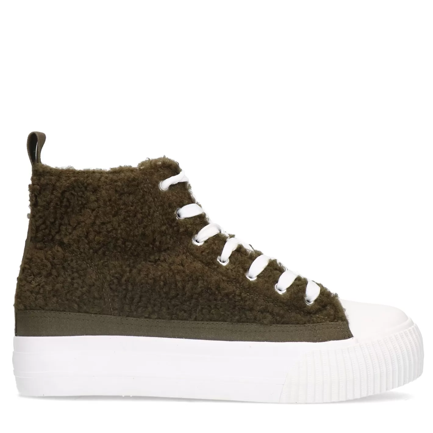 Baskets Montantes Duveteuses - Vert Olive<Sacha Online