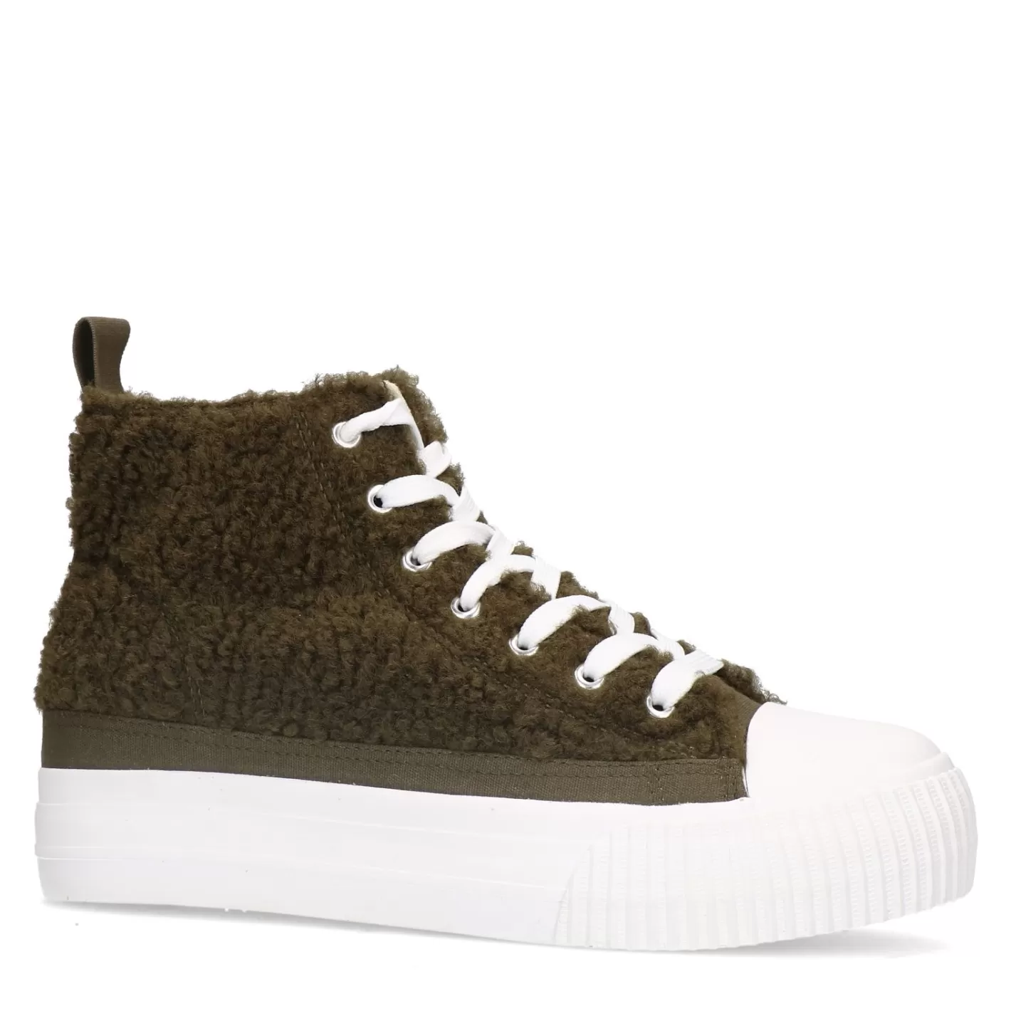 Baskets Montantes Duveteuses - Vert Olive<Sacha Online