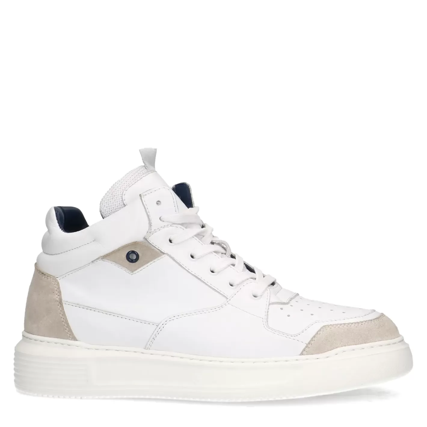 Baskets Montantes En Cuir - Blanc<Sacha Flash Sale