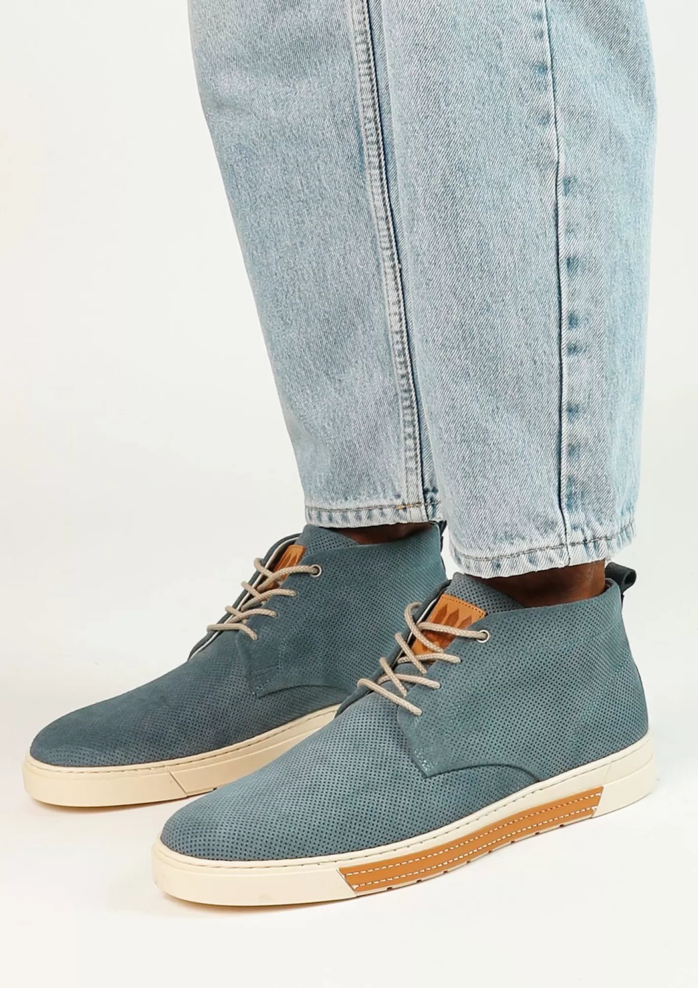 Baskets Montantes En Cuir - Bleu<Sacha Store