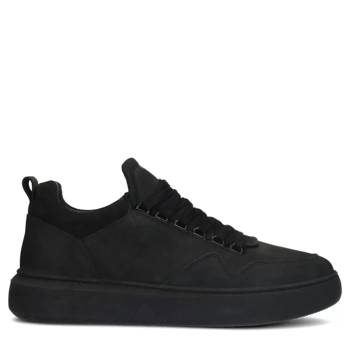 Baskets Nubuck Avec Semelle Plateforme - Noir<Sacha Clearance