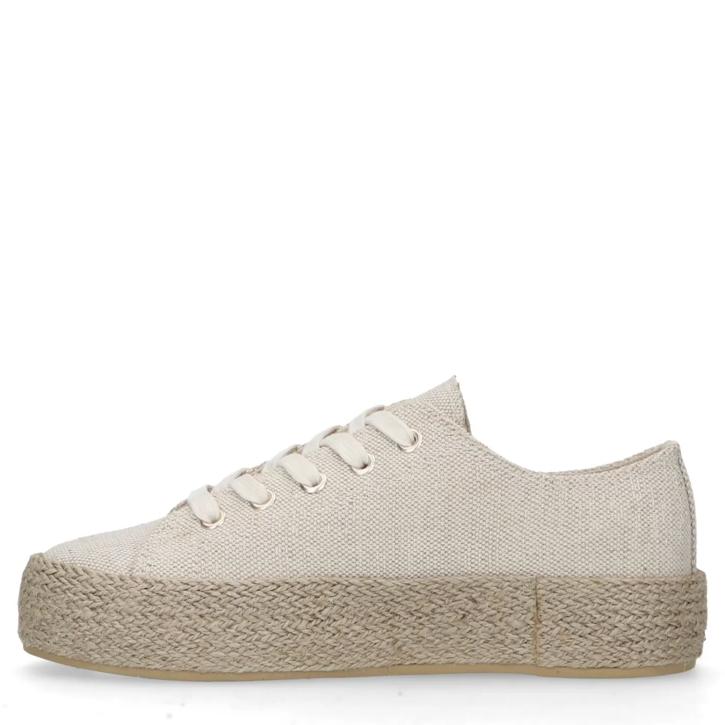 Baskets Pailletees Textile Avec Semelle En Corde - Beige<Sacha Clearance