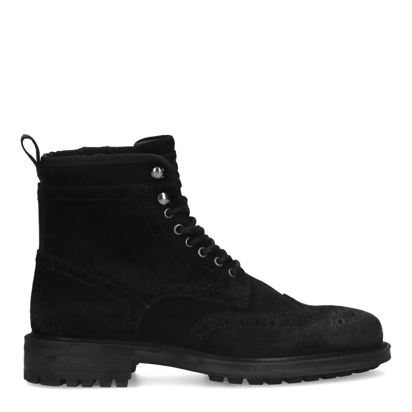 Boots A Lacets En Daim - Noir<Sacha Flash Sale