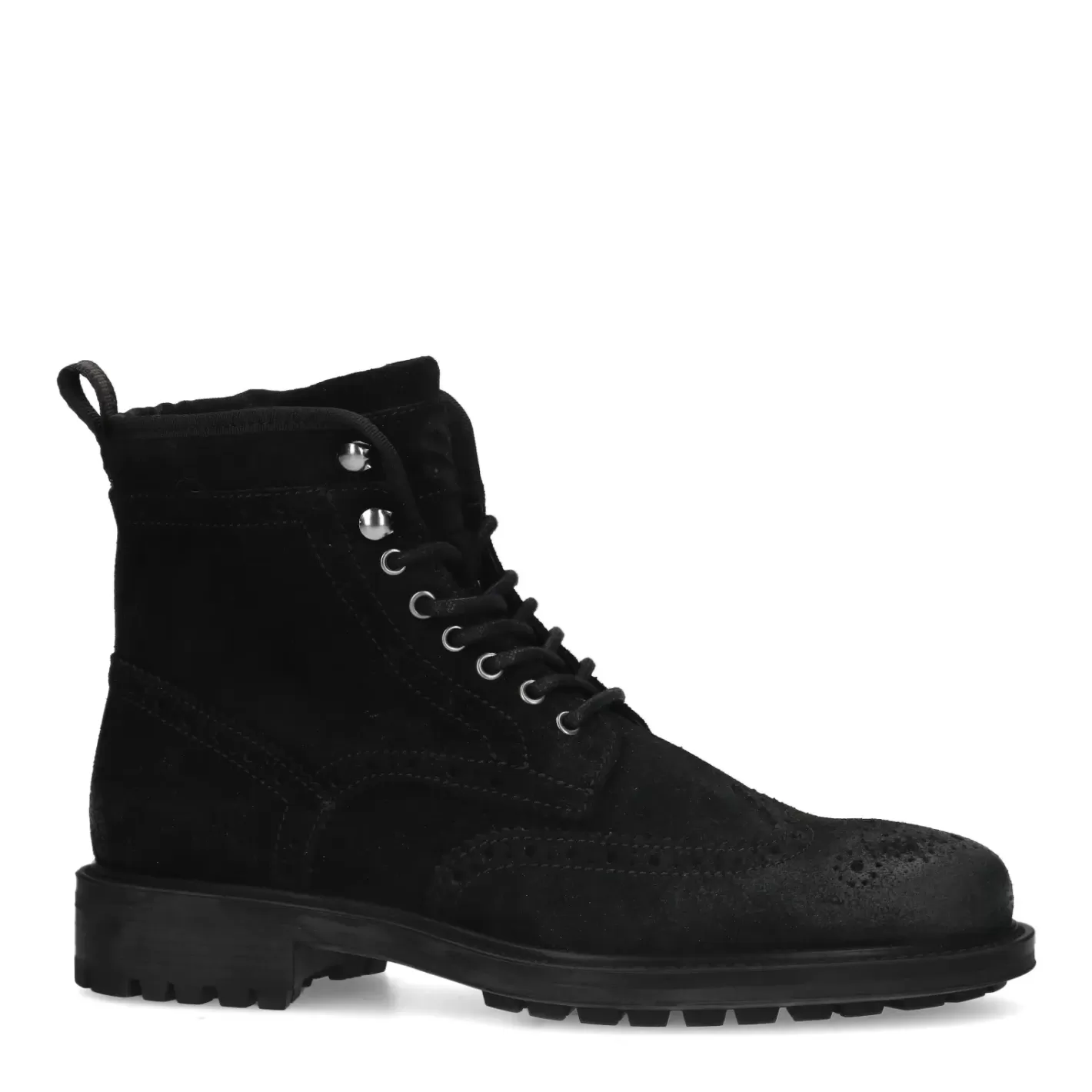 Boots A Lacets En Daim - Noir<Sacha Flash Sale