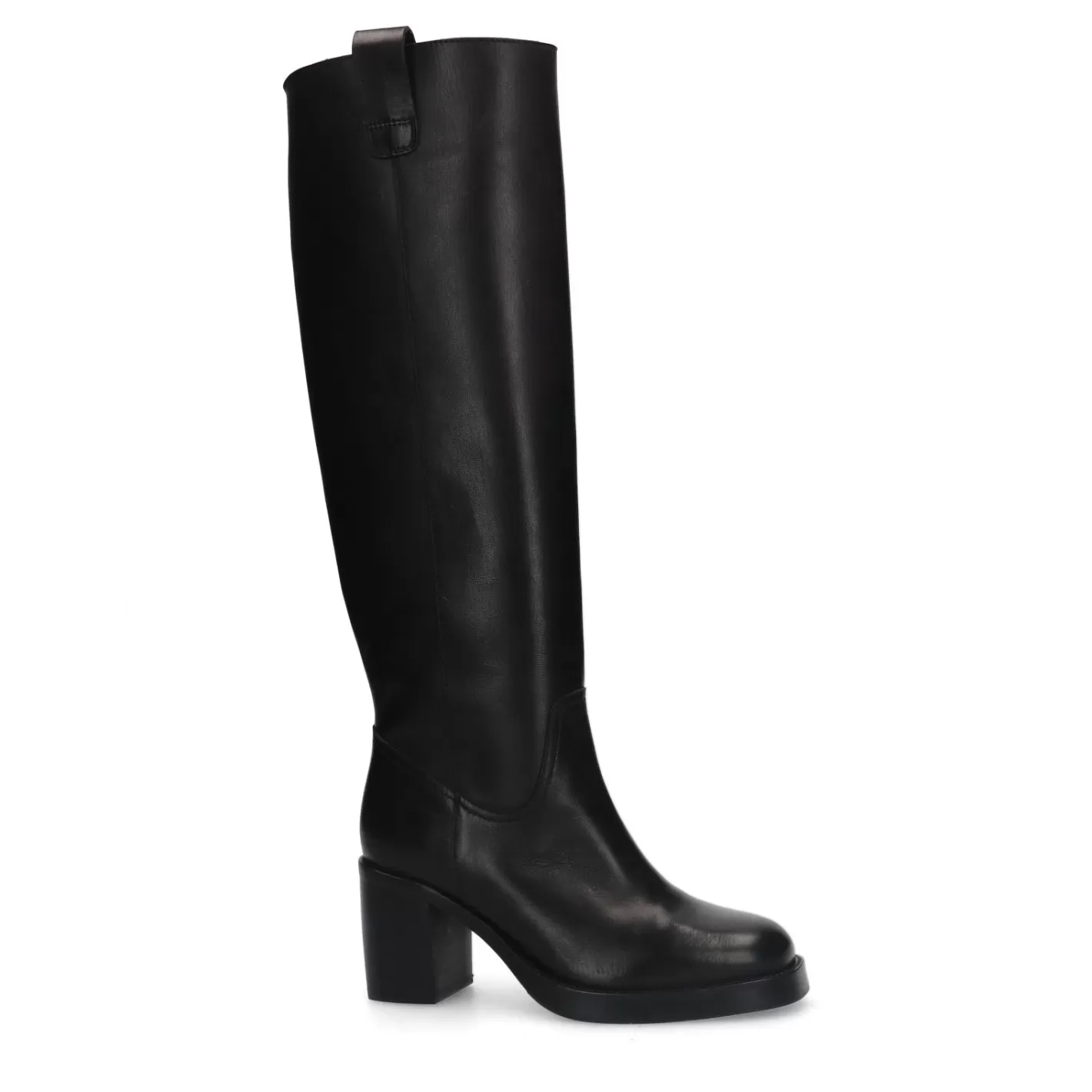 Bottes A Talon En Cuir - Noir<Sacha New