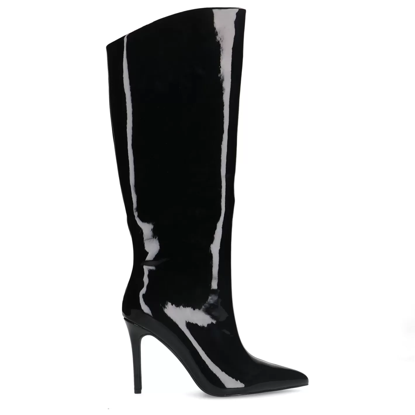 Bottes Aspect Verni A Talon Aiguille - Noir<Sacha Cheap