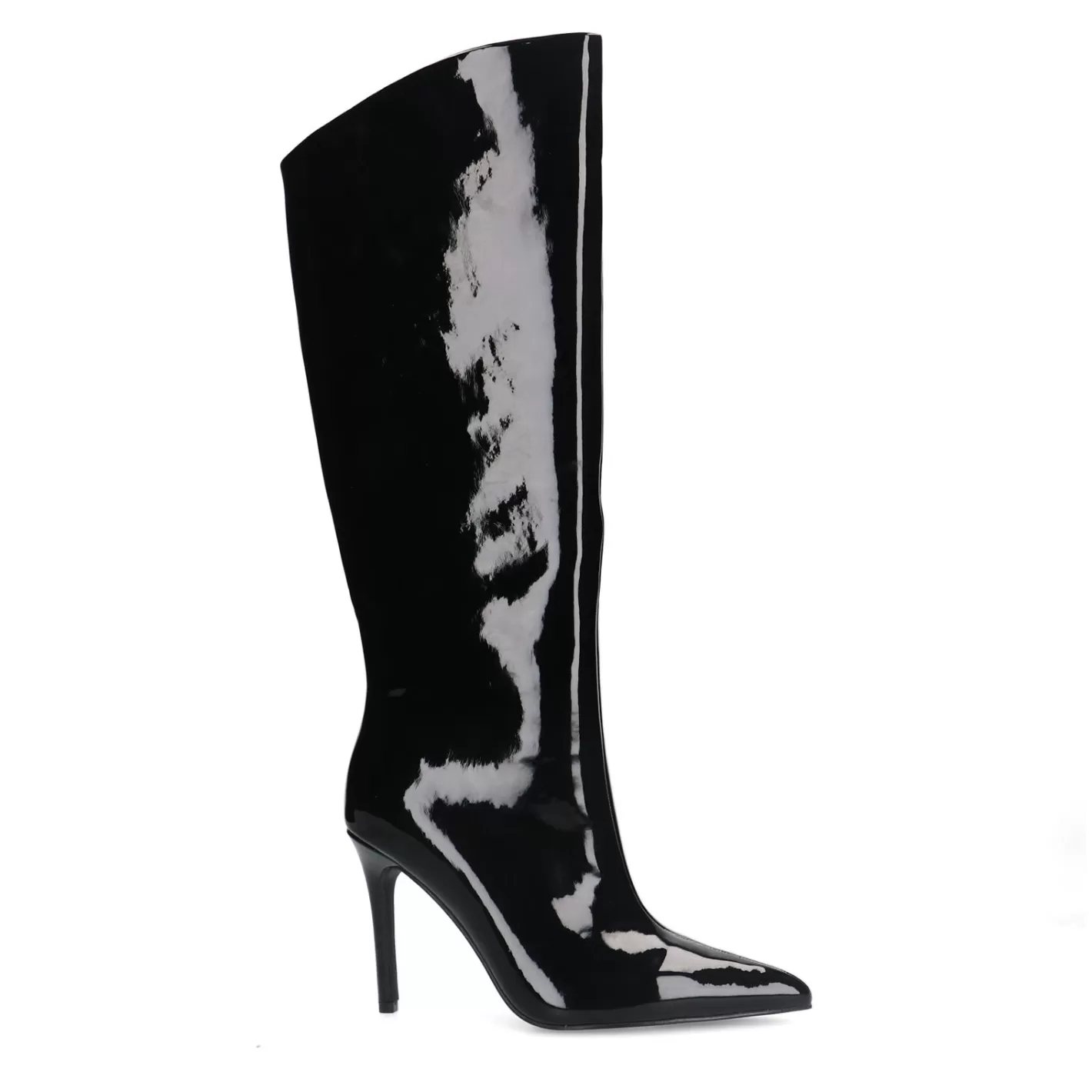 Bottes Aspect Verni A Talon Aiguille - Noir<Sacha Cheap