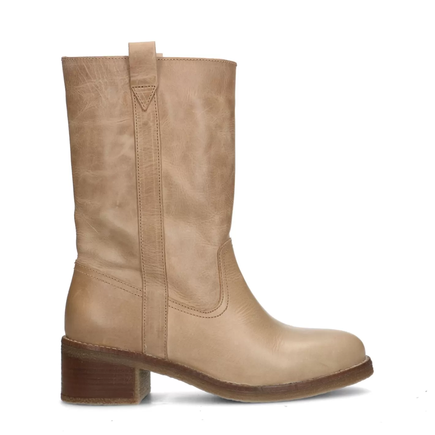 Bottes En Cuir - Beige<Sacha Fashion