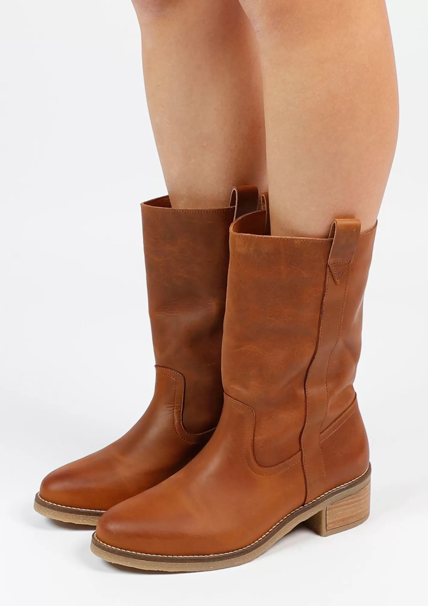 Bottes En Cuir - Marron<Sacha New