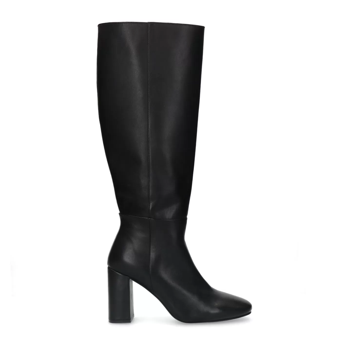 Bottes En Cuir Avec Talon Cubain - Noir<Sacha Best