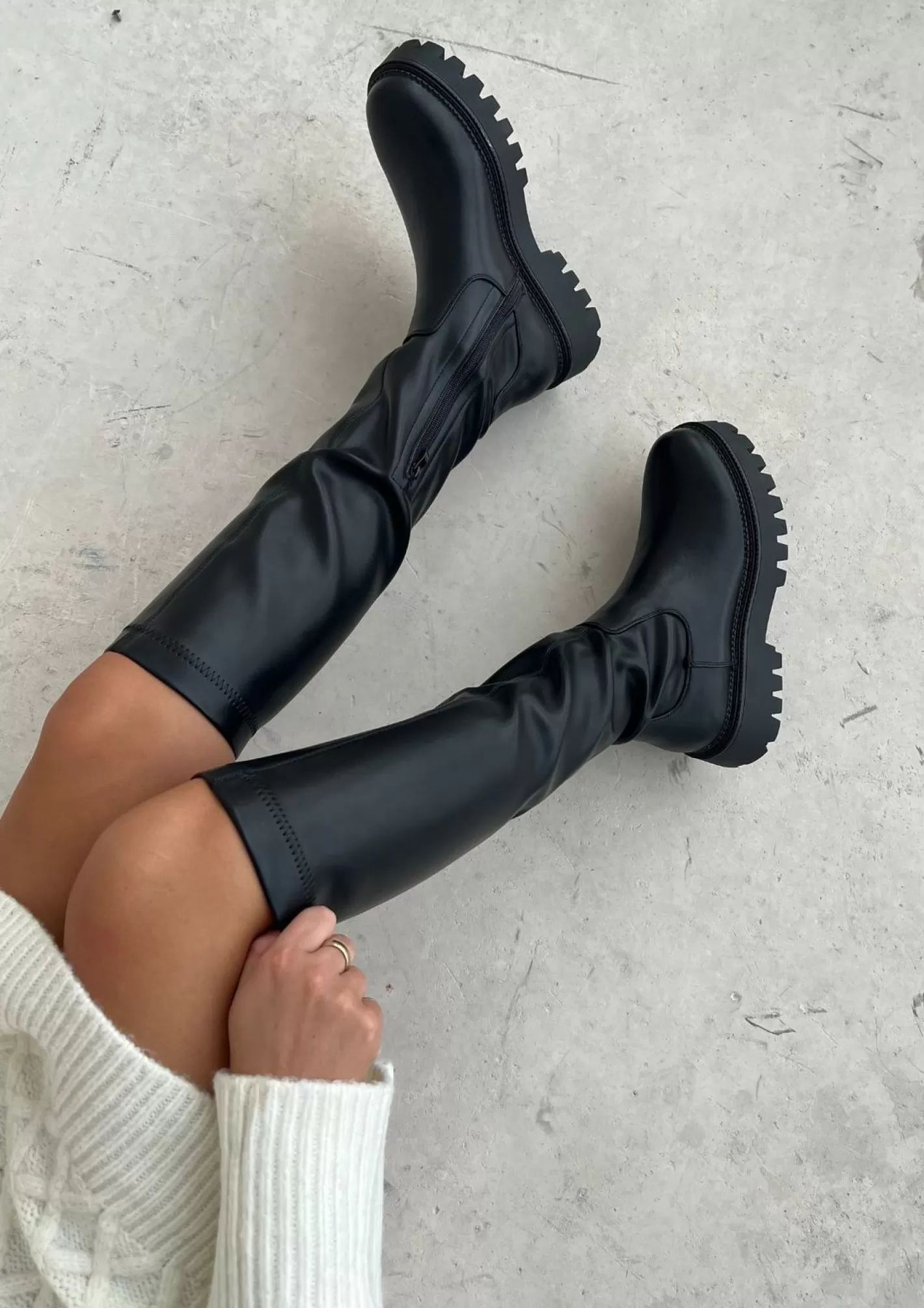 Bottes Hautes - Noir<Sacha Discount