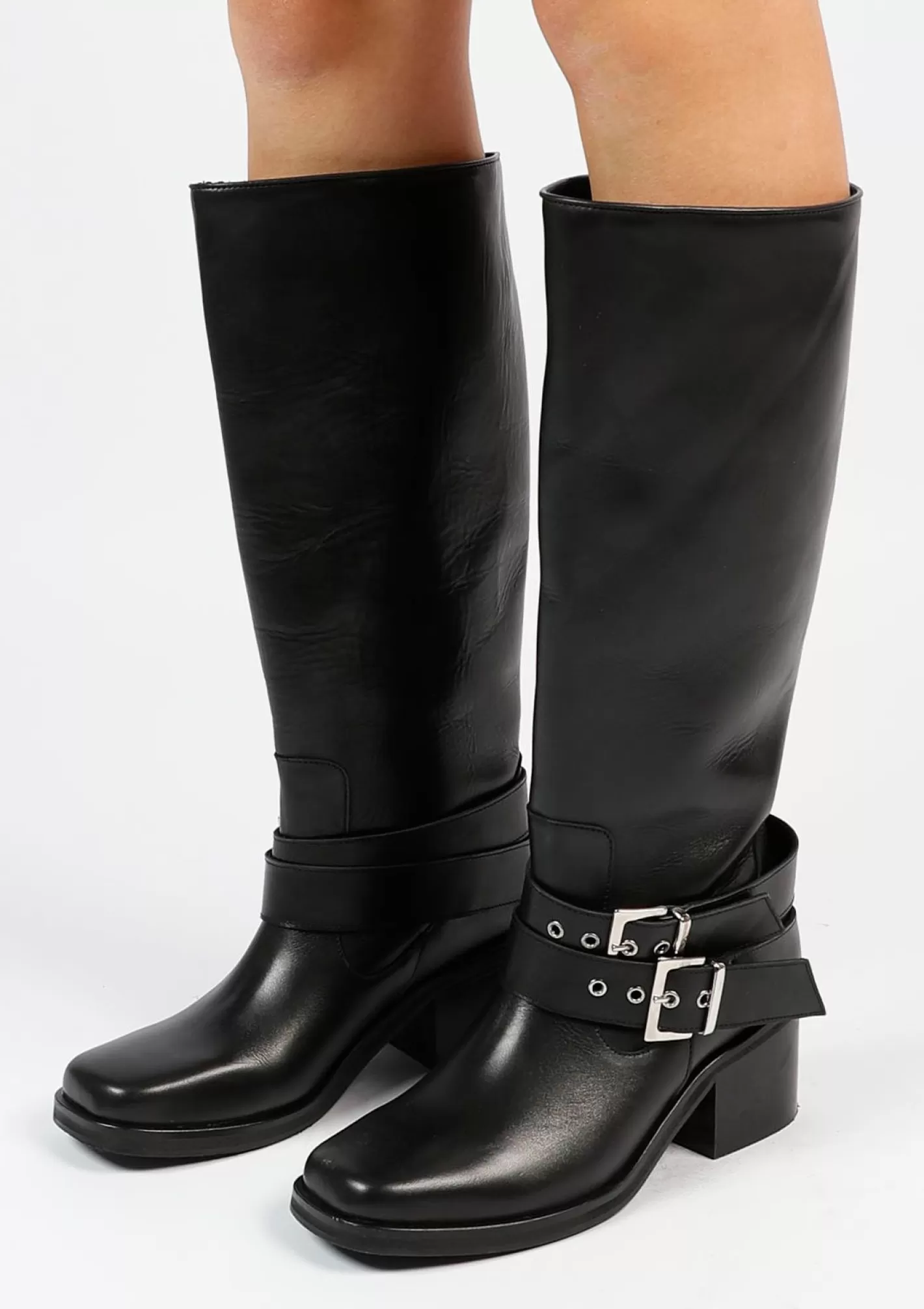 Bottes Hautes A Boucles - Noir<Sacha Flash Sale