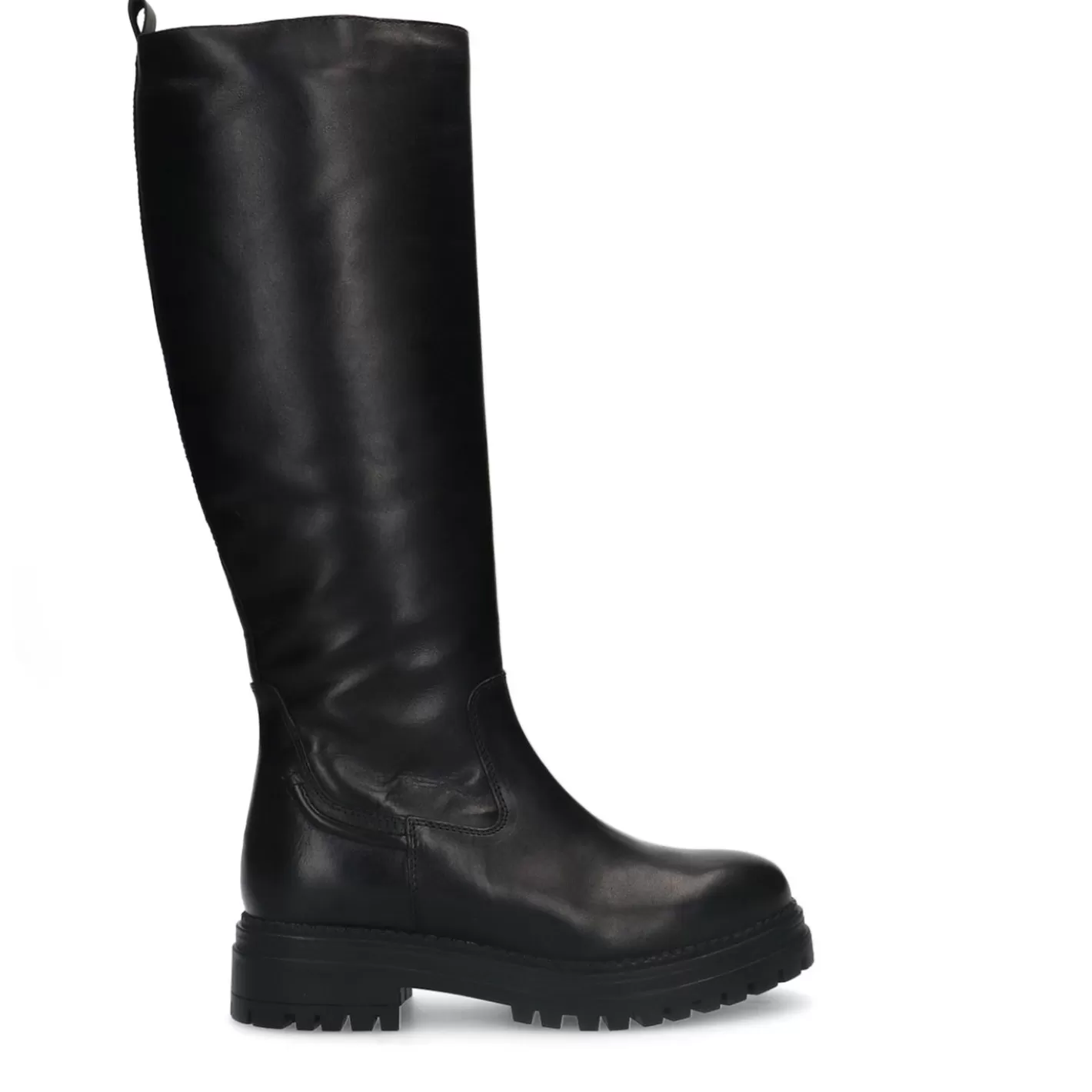 Bottes Hautes En Cuir - Noir<Sacha Cheap