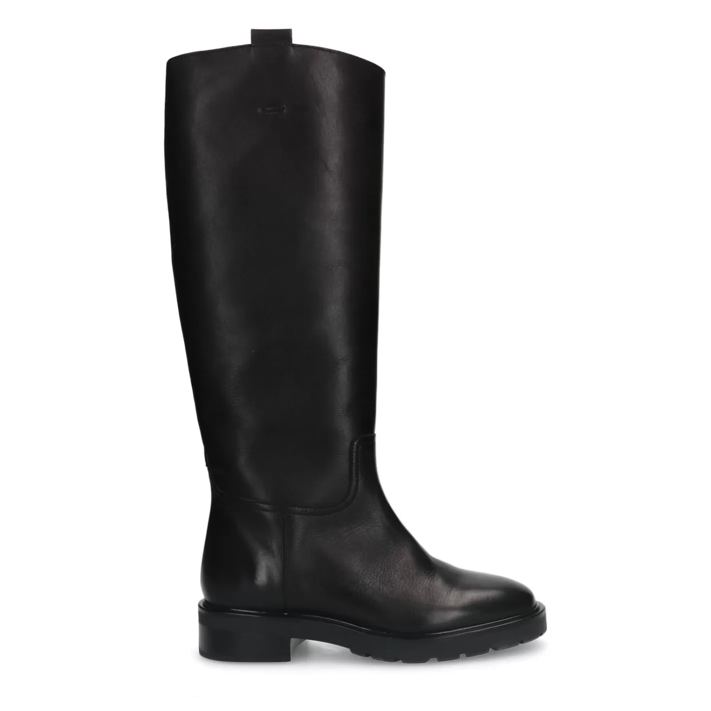 Bottes Hautes En Cuir - Noir<Sacha Fashion