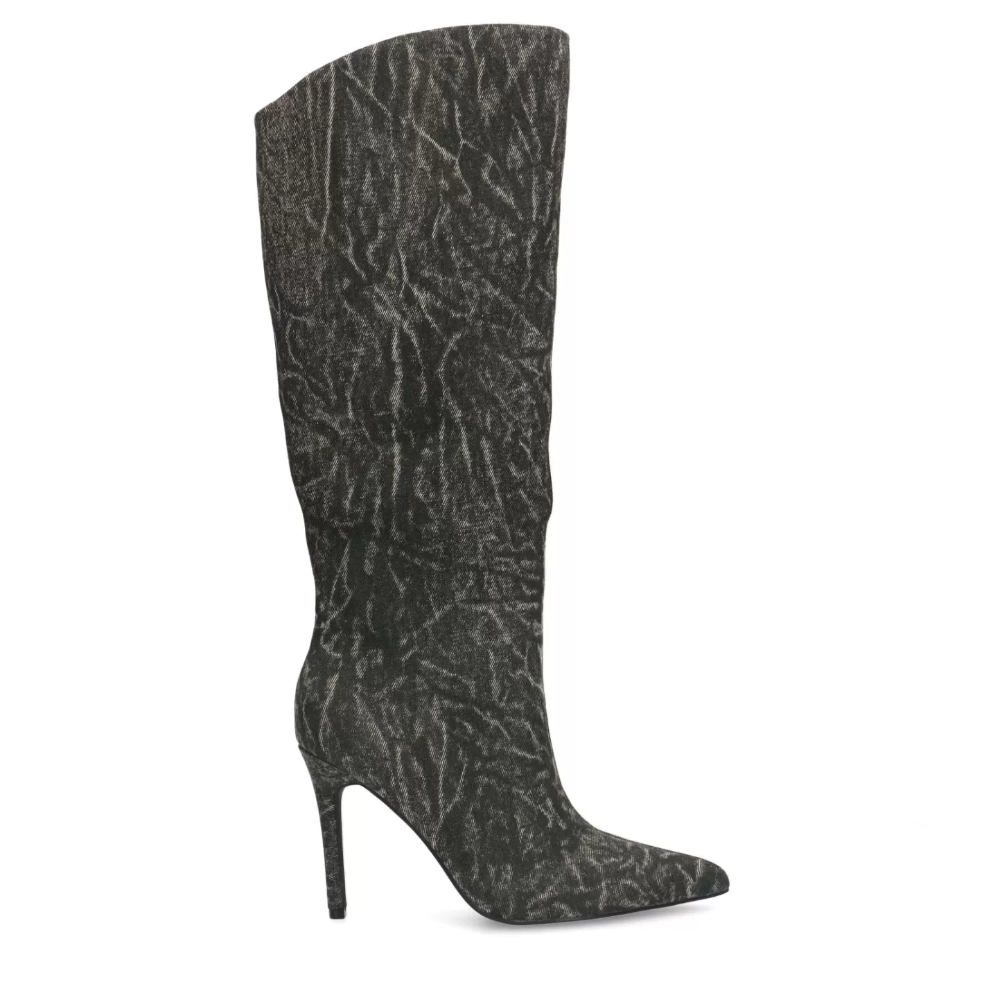 Bottes Hautes En Denim - Gris Delave<Sacha Best