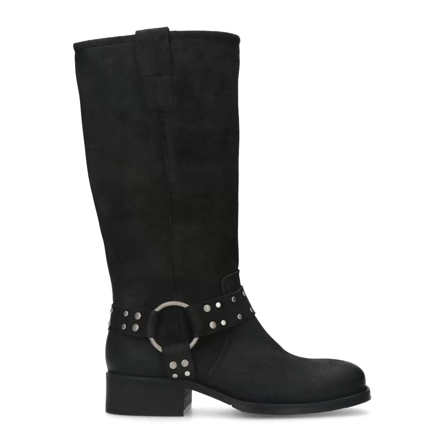 Bottes Motardes Hautes En Cuir - Gris<Sacha Online