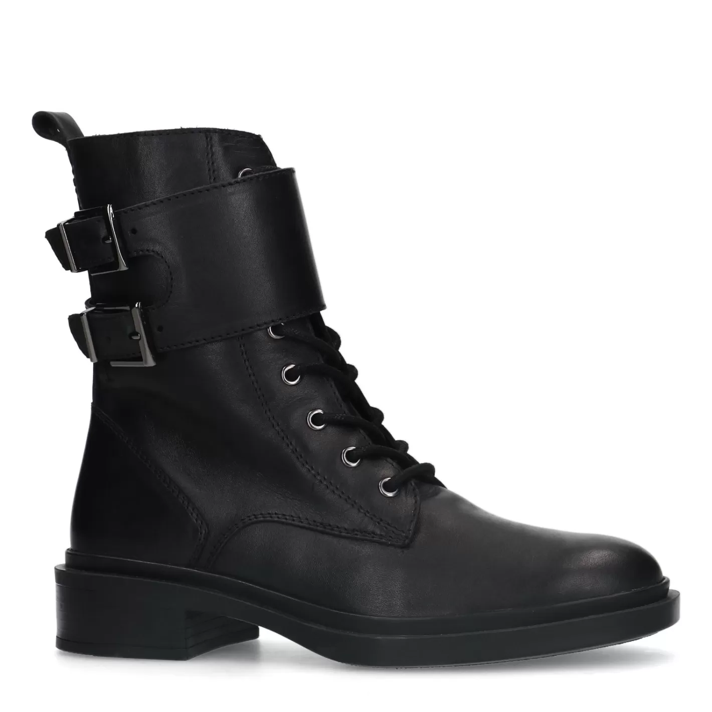 Bottines A Lacets Avec Boucles - Noir<Sacha Fashion