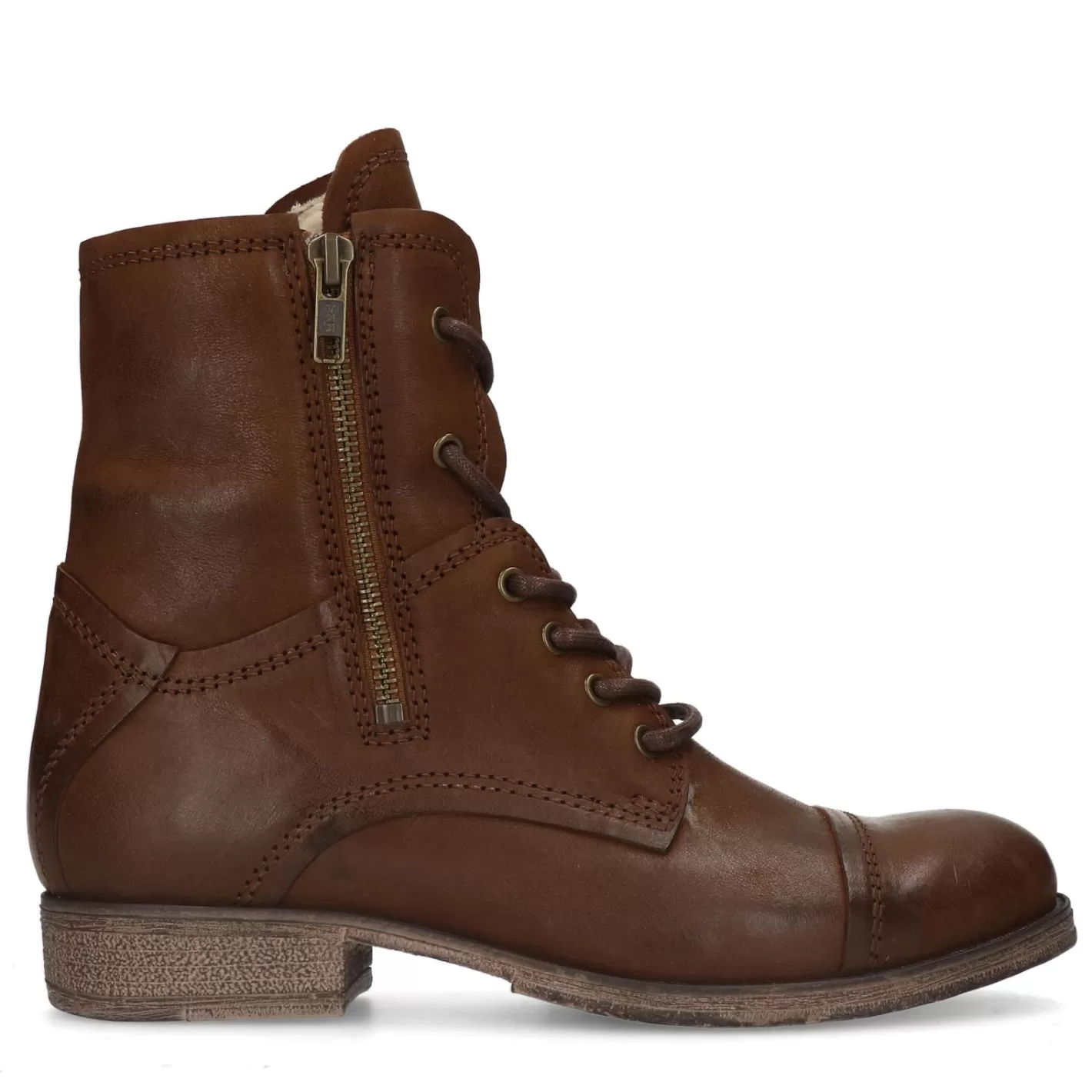 Bottines A Lacets En Cuir - Marron<Sacha Best