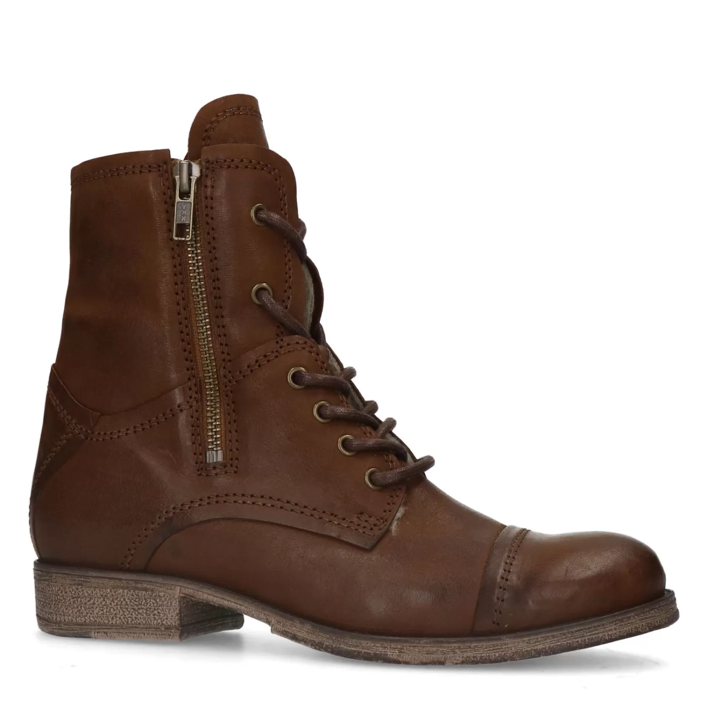 Bottines A Lacets En Cuir - Marron<Sacha Best