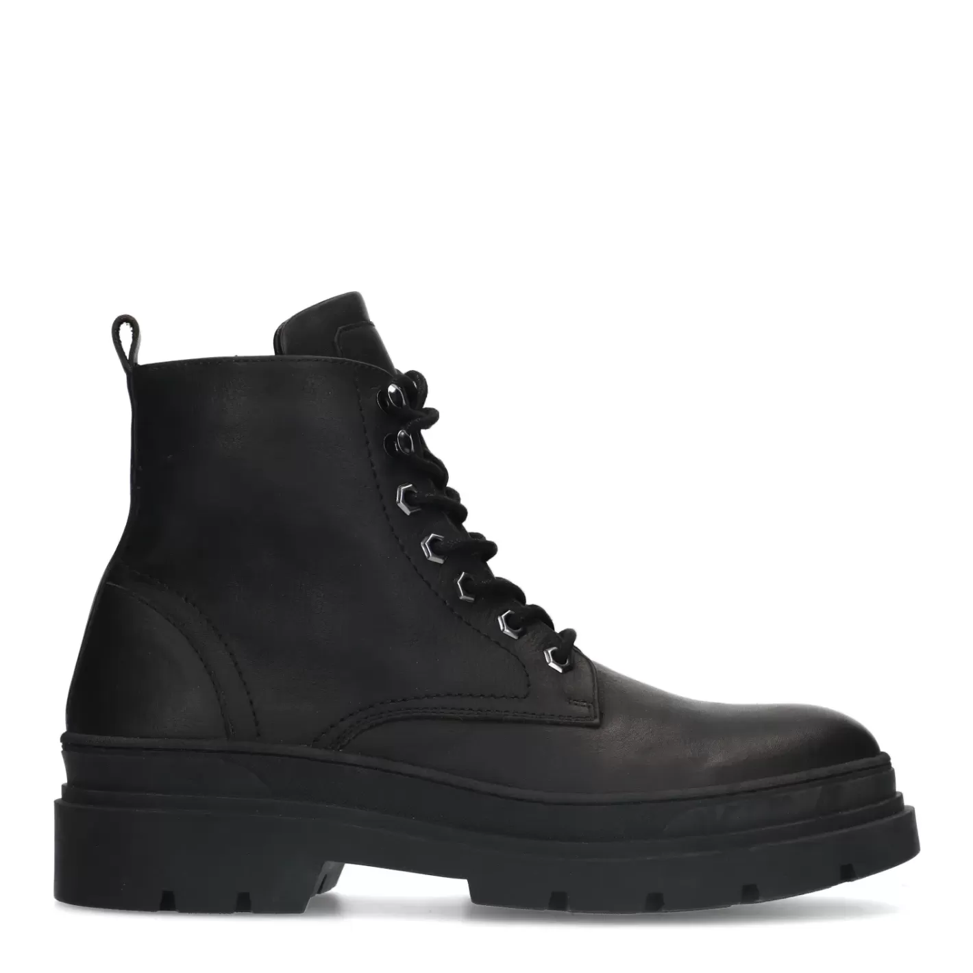 Bottines A Lacets En Cuir - Noir<Sacha Best