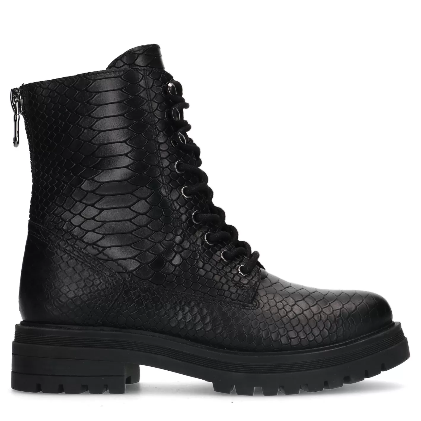 Bottines A Lacets En Cuir - Noir<Sacha Best