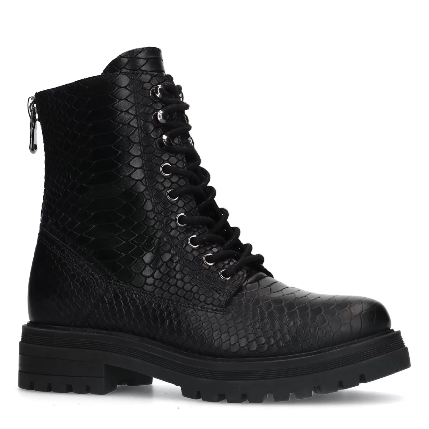 Bottines A Lacets En Cuir - Noir<Sacha Best