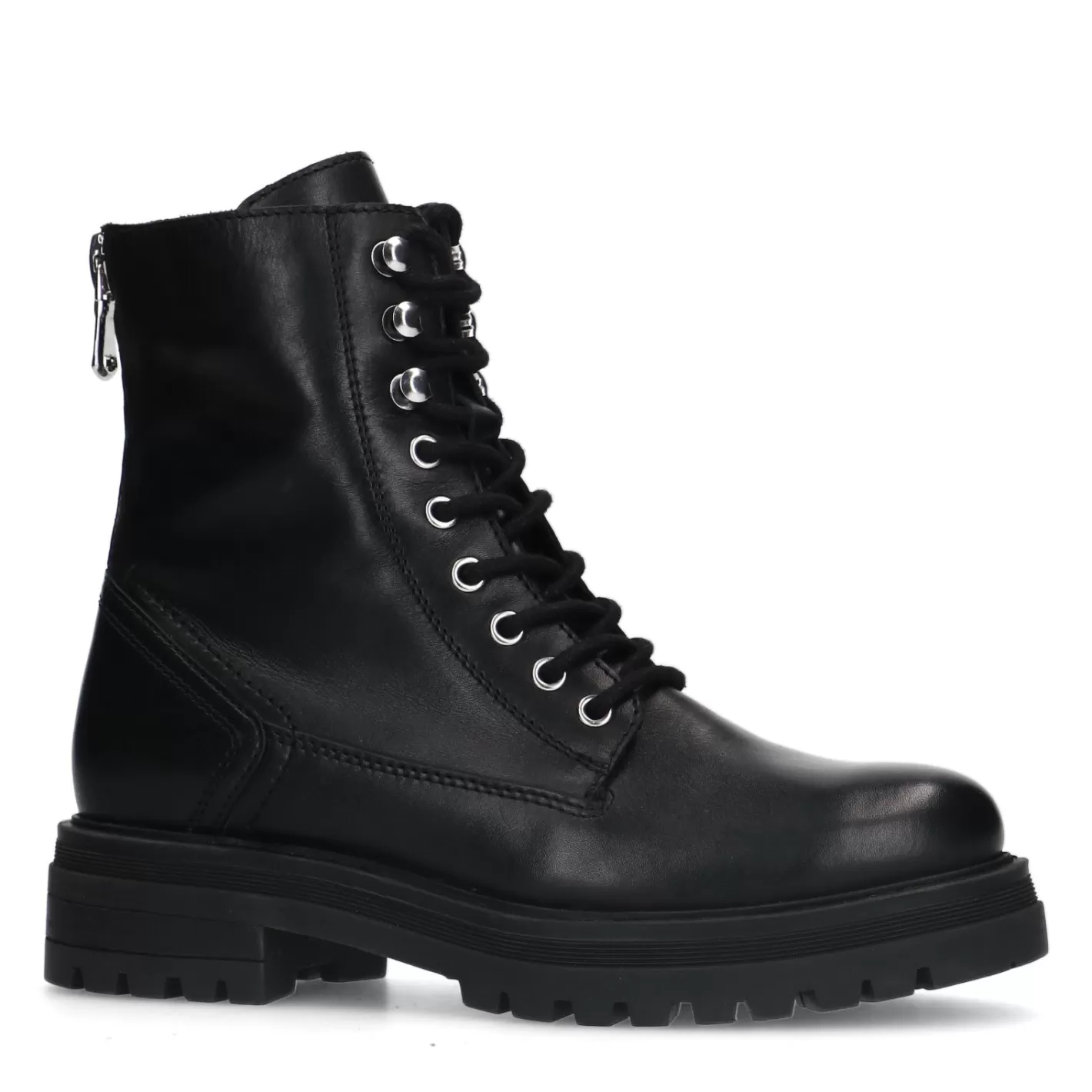 Bottines A Lacets En Cuir - Noir<Sacha Outlet