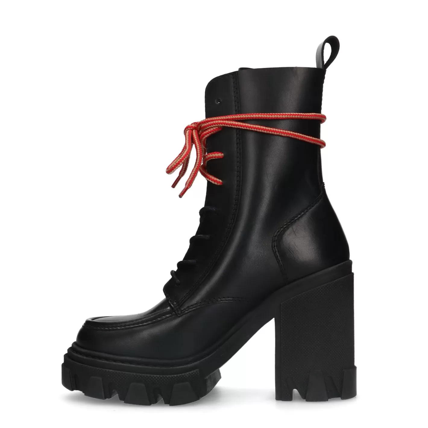 Bottines A Lacets En Cuir Avec Semelle Plateforme - Noir<Sacha Flash Sale