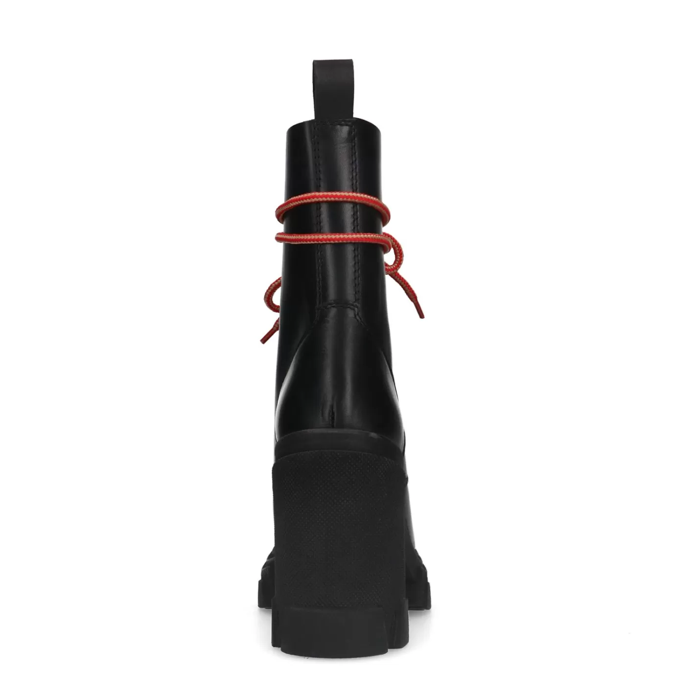Bottines A Lacets En Cuir Avec Semelle Plateforme - Noir<Sacha Flash Sale