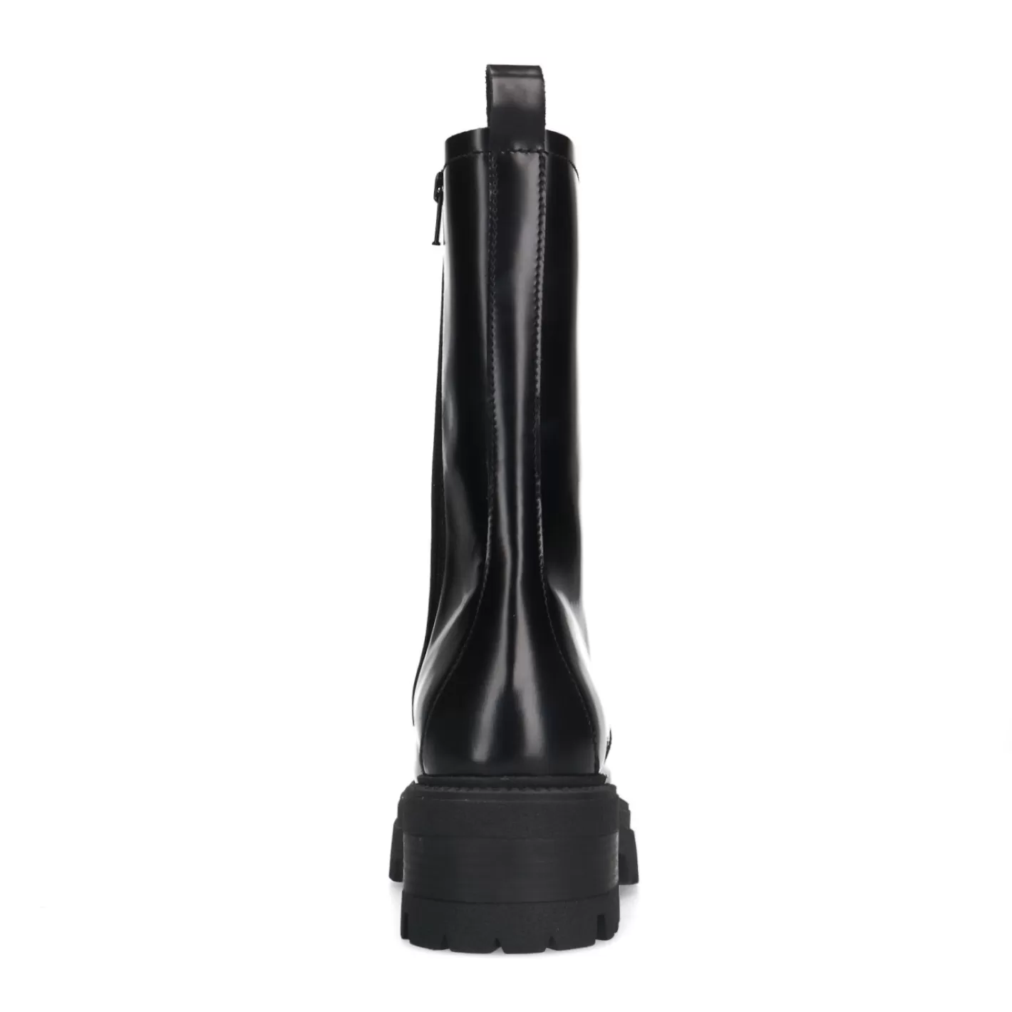 Bottines A Lacets En Cuir Avec Semelle Plateforme - Noir<Sacha Flash Sale