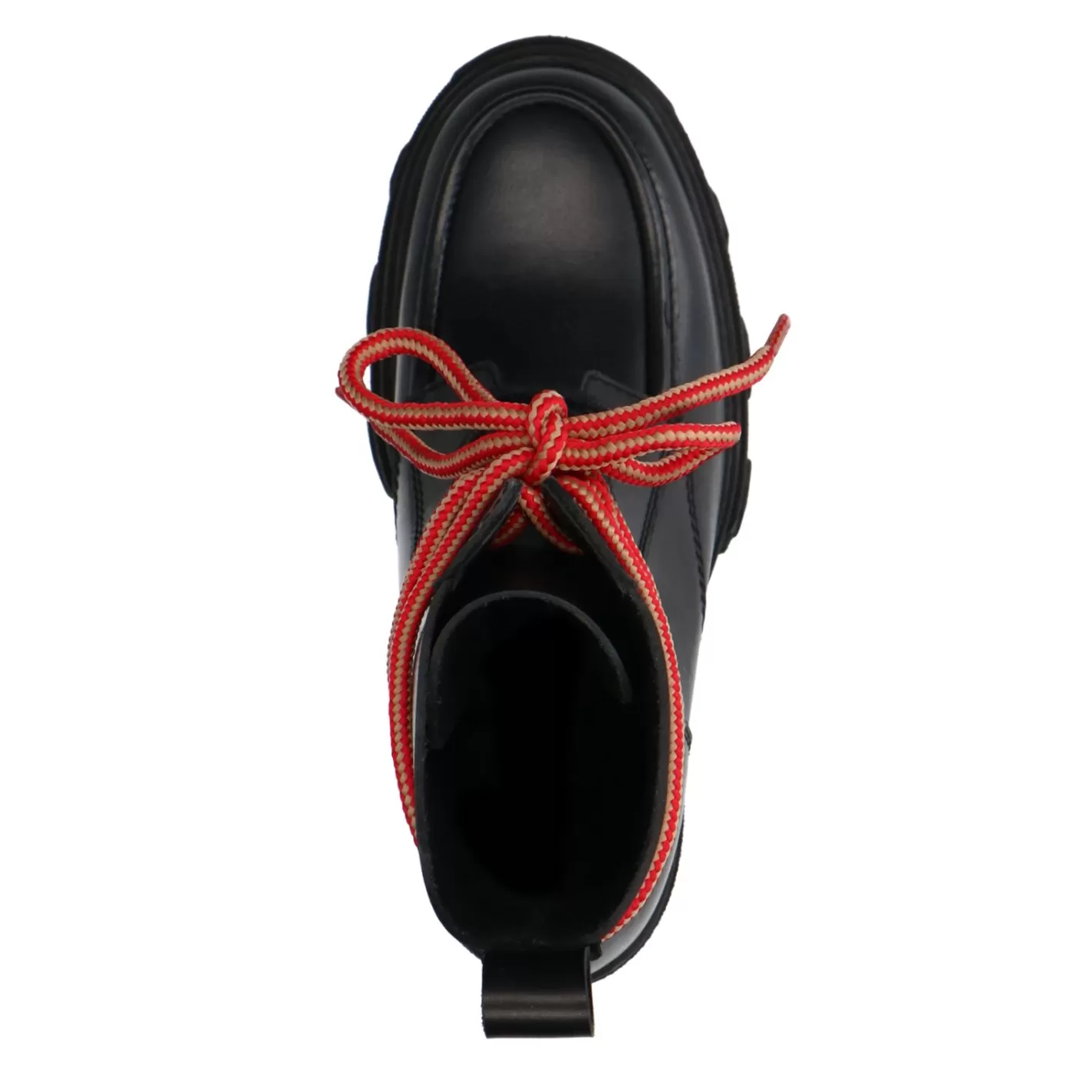 Bottines A Lacets En Cuir Avec Semelle Plateforme - Noir<Sacha Flash Sale